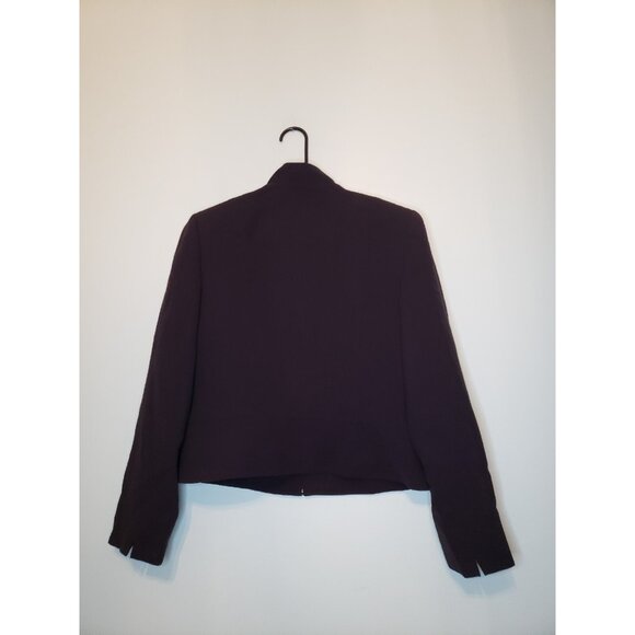 Tahari Arthur S Levine Women Petite 8P Jacket Long Sleeve Full Zip Solid Black - Picture 3 of 6